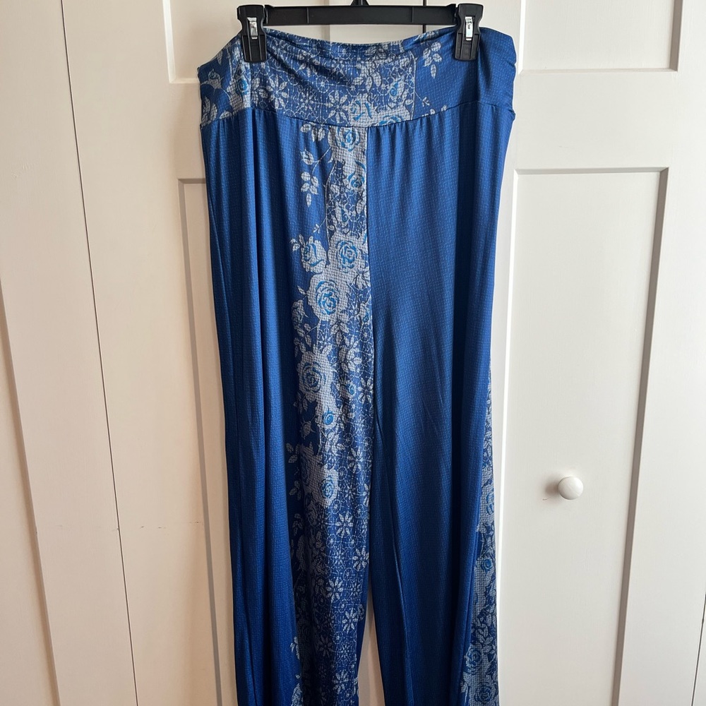 NWT Simply Aster boho palazzos pants size 1X